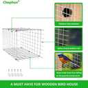 Bluebird House Predator Guards 2 Pcs, Strong Metal Wire Birdhouse Entrance Protector Guard Bird House Protector Guards for Eastern Bluebird Box (Square)