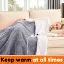 greenoak Heated Blanket Electric Full 72"X84", Heating Blanket with 10 Heat Levels 1/2/4/6/8 Hours Auto-Off, Fleece Soft Christmas Blanket,Gifts for Grandma Seniors Mom,Misty Grey