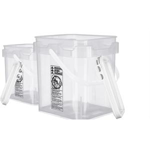 House Naturals Clear Food Grade Made in USA Plastic Bucket with lids, (Pack of 2) (5 Gallon)