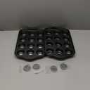2 Pack Mini Muffin Cheesecake Pan with Removable Bottom, 12 Cavity Nonstick Cupcake Pan Set
