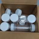 12 Pack of 6 Oz. Empty Clear Plastic Spice Bottles with White Sprinkle Top Lids For Storing and Dispensing Salt, Sweeteners and Spices - Food-Grade Spice Jars for Kitchen and Home Spice Organization