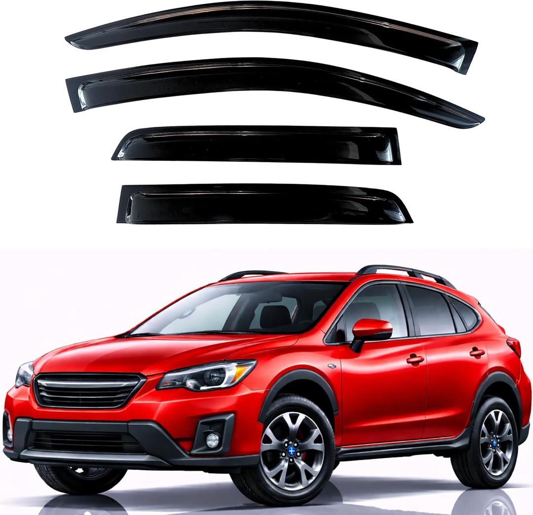 KPY Rain Guards Fit for 2018-2023 Subaru Crosstrek, Out-Channel Window Visors Vent Wind Deflectors 4PC, Car Accessories for 2017-2023 Subaru Impreza Hatchback