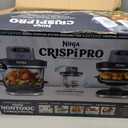 Ninja Crispi Pro 6-in-1 Glass Air Fryer | 450°F, Nontoxic, 6qt & 2.5qt Containers & Lids | Microwave, Freezer, Dishwasher Safe | Max Crisp, Air Fry, Bake, Roast, Recrisp, Dehydrate |Cyberspace AS101CY, 6 Cup