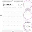 2 x Wall Calendar 2026, 12 Months, 17" x 12" Large Wall Calendar with Hanger, Thick Paper and Spiral Binding. Minimalist Design, Business Style.