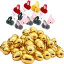 Golden Easter Eggs Empty Easter Eggs Toys Fillable Game Eggs Basket Stuffers with Rabbits for Hunt Easter Party Supplies, 60pcs