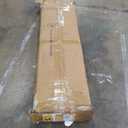 DWVO TV Stand for 75/ 80 Inch TV, Entertainment Center, LED Light Media Console, TV Cabinet with Barn Doors and Power Outlet for Living Room, White