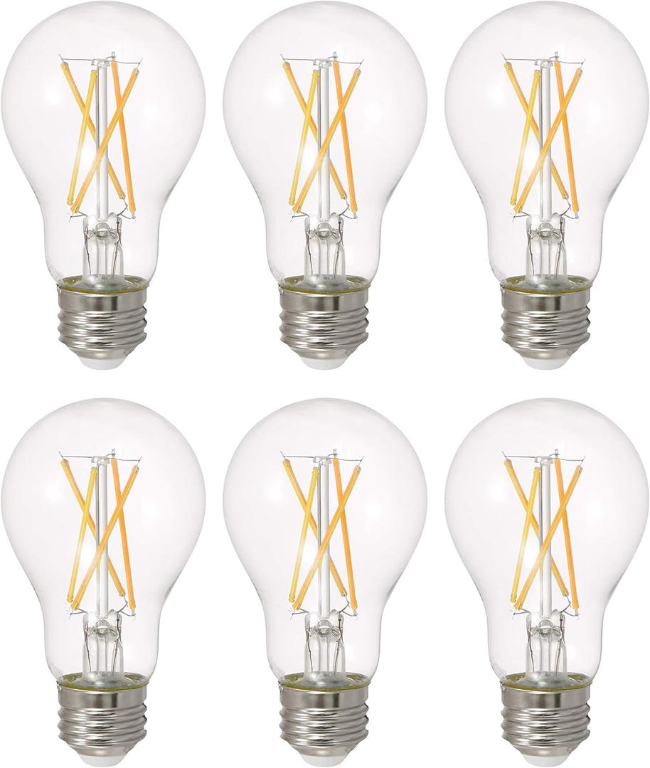 SYLVANIA LED TruWave Natural Series A19 Light Bulb, 40W Equivalent, Efficient 5.5W, Dimmable, 450 Lumens (40805), Soft White ( 6 Count )