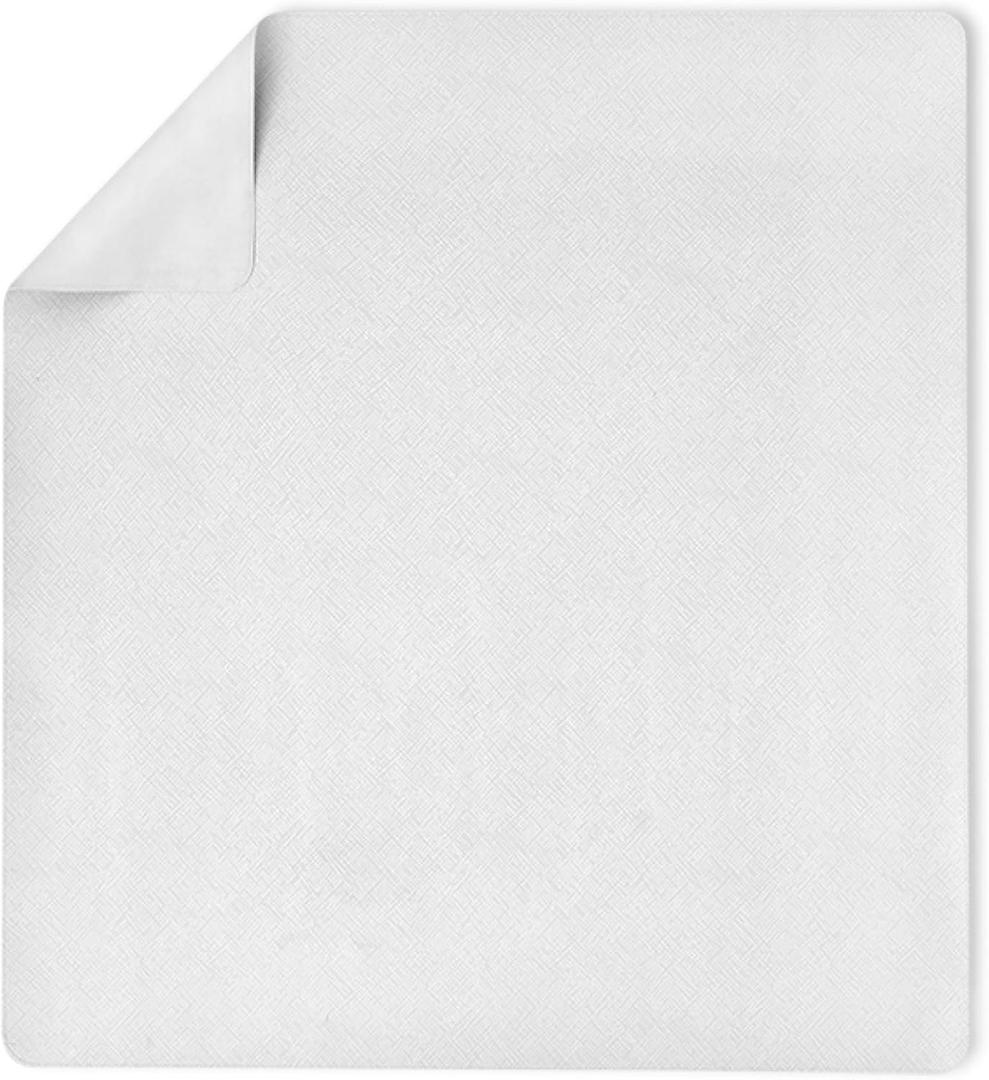 Lalo Splat Mat - Double-Sided Vegan Leather Wipeable Baby Splat Mat - Modern Design, Perfect for Mealtime & Playtime, Easy to Clean High Chair Mat for Floor, 47 x 47 Inches - Scattered Dot Grey (Scattered Dot Grey)