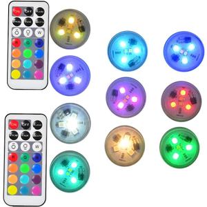 Paper Lantern Battery Operated Remote Hanging LED Lights with Hook - Super Bright RGB White Warm White, 15 Days Standby, 36 Hours Constant On for Tent Lighting (10 Lights + 2 Remotes)