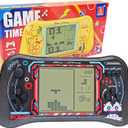Brick Game Console,4.3" Large Screen Handheld Game Console,Building Block/Tank/Racing Game,Built-in 23 Classic Handheld Mini Games for Adults or Kids(Black)