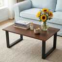 Walnut Folding Coffee Table: 35.5in Rustic Industrial Coffee Table, No Assembly Required, Modern Minimalist & Easy Storage Compact Design for Living Room, Bedroom, Home Office, Brown