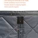 Thermal Door Curtain Fits Doors Size 32"x82"Curtain Size 35"x84", Magnetic Insulated Curtain Center Open, Visible Panels,Keep Warm in Winter Cool in Summer, Waterproof Oxford Cloth Pure Gray