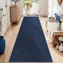 COSY HOMEER Hallway Runner Rugs Non-Slip Washable 2'x8' Blue