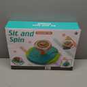 Dinosaur Sit and Spin Toys for Toddlers 1-3, 360 Toddler Spinning Seat with LED Lights and Music Christmas Birthday Gift for 1 2 3 Years Old Boys Sensory Toys Toddler Activities (Blue)