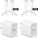 iPhone 17 16 15 Charger Fast Charging 10FT - 20W USB C Charger Block with 10FT Type C to C Cable Compatible with iPhone 17/17 Pro/17 Pro Max/Air/16/16e/15, iPad Pro, iPad Air (White)