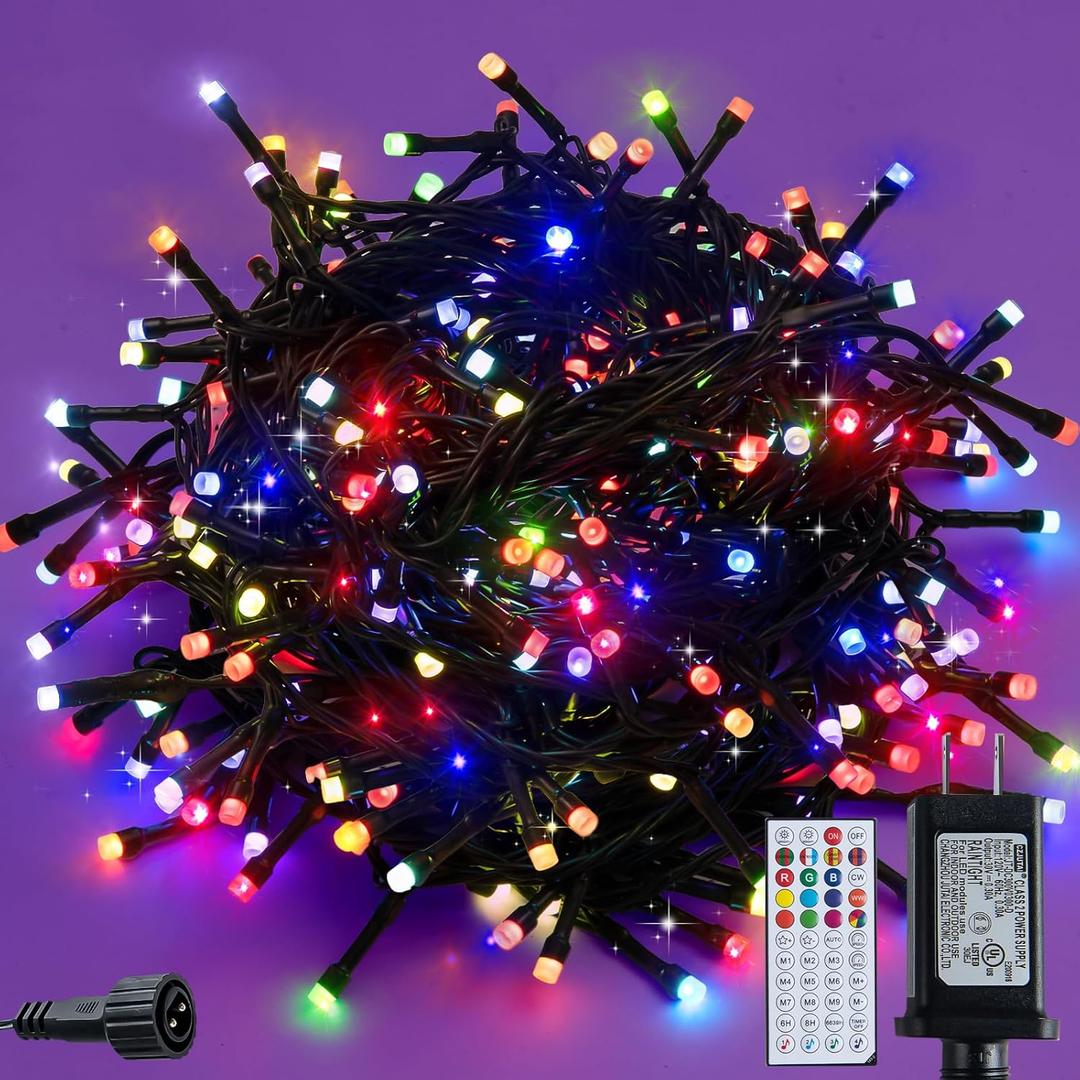 LED String Lights,Christmas Lights 33ft 100 LEDs, 8 Modes, Multi-Color, Indoor Outdoor Plug-in Fairy Lights for Christmas Tree, Bedroom, Classroom Decor Outdoor Decor (Multi-Color, 33FT)