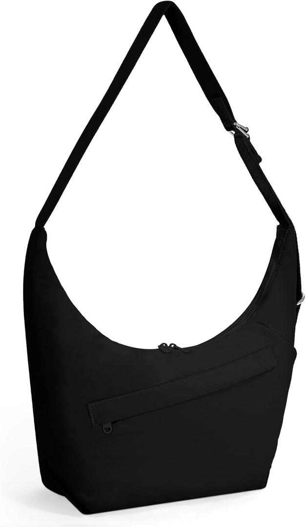 Crossbody Sling Bag for Women - Crescent Cross Body Hobo Bags Waterproof Travel Shoulder Tote HandBags (Black)