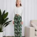 Girls 2 Piece Outfits Long Sleeve Twist Front Shirts and Camo Pants Sets for Fall Winter Sweatsuits Size 5-14Y (White)