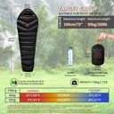 Down Backpacking Sleeping Bag 620FP, Lightweight Sleeping Bag for Adult Backpacking, Hiking, Camping. with Compression Bag.