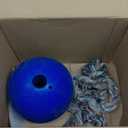 Jolly Pets Romp-n-Roll Rope and Ball Dog Toy, 8 Inches/Large, Blue, Model:608 BL