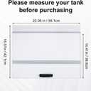 2PCS Set 22.08x16.57x0.16inEach Piece Clear Tempered Glass Canopy,75/90/110 Gallon Aquarium Fish Tank Hoods for Aqueon