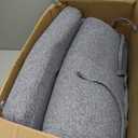 Outdoor Chair Cushions Set of 4, Water-Resistant & Fadeness 17" W x 16" D x 2" T Seat Cushion, High Density Foam with Dual Straps for Patio Garden Furniture Sofa Dining Chairs, Light Grey