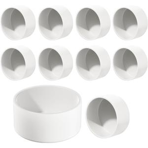 10 Pack 2inch PVC End Cap Fitting for Schedule 40 PVC Pipe, White Slip Socket Cap Connector for Irrigation Pool Spa and Cold Water Lines