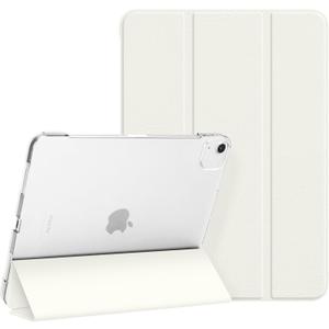 for iPad Air 13 inch M3/M2 2025/2024 Case, iPad Pro 12.9 (6th/5th Gen 2022/2021),Hard PC Translucent Frosted Back Shell Case with Auto Wake/Sleep, Trifold Stand Cover, Support Pencil Pro, White