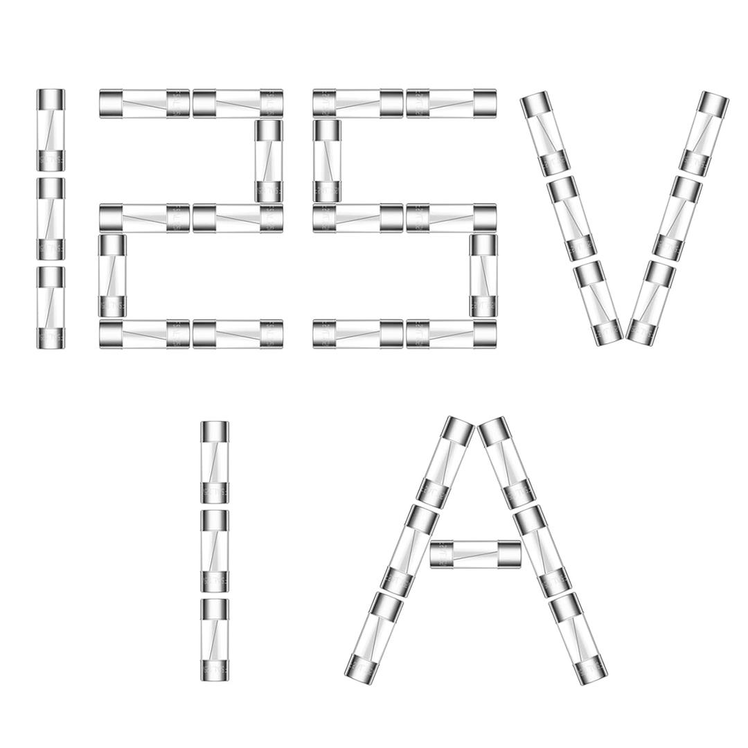 3 x 1A 125V Fuse 1 Amp 125 Volt Max Fast Blow Glass Fuses Replacement for Outdoor C9 String Christmas Xmas Lights 5x20MM / 0.2x0.78Inch (Pack of 30pcs) 3 x 1A 125V Fuse 1 Amp 125 Volt Max Fast Blow Glass Fuses Replacement for Outdoor C9 String Christmas Xmas Lights 5x20MM / 0.2x0.78Inch (Pack of 30pcs)