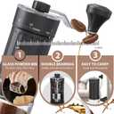 Manual Coffee Grinder, 40 External Adjustable Settings, Portable Conical Ceramic Burr Coffee Bean Grinder, 30g Hand Crank Coffee Mill for Espresso, Pour Over, French Press, Travel, Camping, Office