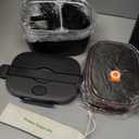 Heated Lunch Box,120W Electric Lunch Box for Adults with 1.5L 304 Stainless Steel Container, 12V/24V/110V Lonchera Elctrica Porttil for Travel,Work,Car,Truck (Pure Black, 1.5L x 4)