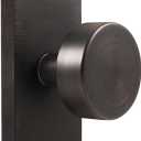 Oil Rubbed Bronze Door Knobs, Passage Door Knobs Door Handles for Hall and Closet Keyless Rectangle, Oil Rubbed Bronze