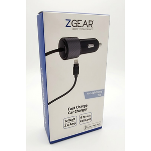 ZGEAR Fast Charge Car Charger For Apple Devices 12W 6 Feet