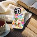 ChiCsFleur for iPhone 13 Pro Case, TPU Phone case with Camera Protection for Women Girls Teens - Colorful Tropical Coastal Collage Design Palm Colorful Hibiscus Disco Dog Starfish Lemon Y2K Aesthetic