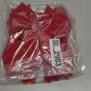 Sggvecsy 6 Pcs Christmas Red Bow 12 x 9 Inches Wreath Bows Christmas Velvet Bows Large Xmas Tree Decorations PVC Hanging Ornaments Handmade Crafts for Home Indoor Outdoor Fence Stairs Railing Party