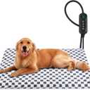 MIXJOY Pet Heating Pad, 11 Adjustable Temperature Dog Heating Pad Indoor with Timer, Heat Pad for Dogs Cats, Electric Cat Heat Pads with Washable Cover, Heated Pet bed-35''x24'', Large (Grey)