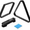 Solid Wood Pool Ball Triangle Rack, Pool Table Ball Holder Positioning Rack,2-1/4" Pool Ball Rack (Black)