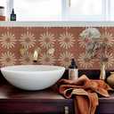 7.877.87in-10pcs Bohemian Peel and Stick Tiles Floor Wall Sticker Self-Adhesive Tile Kitchen Bathroom Waterproof Wear-Resistant Home Decor