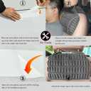 Memory Foam Headrest Pillow for Neck Pain Relief & Cervical Support - Ergonomic Neck Cushion for Office Chair, Car, Recliner, Sofa - Breathable & Pressure Relief (Gray, 17" W x 2.7" D)