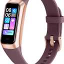 Fitness Tracker with 24/7 Heart Rate, Blood Oxygen Blood Pressure Sleep Monitor, Activity Trackers 5 ATM Waterproof, Step Calorie Counter Pedometer Health Smart Watch for Women Men (Bordeaux)