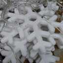 Enhon 10 Pack Snowflake Christmas Pathway Lights Outdoor, 8 Lighting Modes Waterproof Christmas Pathway Markers Lights with Timer for Xmas Walkway Patio Yard Lawn Outdoor Decorations(Warm White)