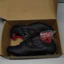 Women & Men Cycling Shoes Compatible with Peloton Bike Indoor Road Riding Biking Bike Shoes with Delta Cleats Included (9.5 Women/7.5 Men, 6302-black&red)