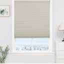Joydeco No Tools No Drill Window Blinds for Indoor Windows, Blackout Shades Cellular Shades Cordless, No Drill Blinds for Windows, Window Shades for Home, Bedrooms, Doors (Beige, 35" W x 64" H)
