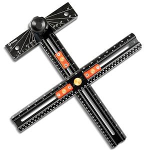 Goldera Cabinet Hardware Jig, 30-Inch Adjustable T-Square Marking Ruler, Aluminum Woodworking Layout & Drilling Guide for Cabinet Handles, Pulls & DIY Projects