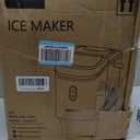 EUHOMY Nugget Ice Maker Countertop with Handle, Ready in 6 Mins, 34lbs Per Day, Removable Top Cover, Auto-Cleaning, Portable Sonic Ice Maker with Basket and Scoop, for Home/Party/RV/Camping (Black)