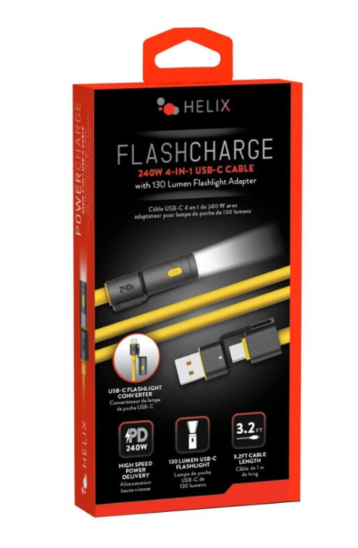 Helix 240W USB-C Flashlight Cable