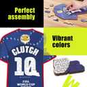 FIFA WorldCup2026 Wooden Puzzle Collectible Clutch Jersey 200Pcs DecorGift 5MM Thick Officially Merchandise, Unique shape Clutch T-Shirt Jersey design, Gift for Adult & Soccer Fan;11.8x11.3in Wall Decor