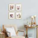 upsimples 11x14 Picture Frame, Display Pictures 8x10 with Mat or 11x14 Without Mat, Wall Hanging Photo Frame, Gold, 1 Pack