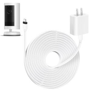 ALERTCAM 25ft Weatherproof Power Adapter for Spotlight Cam Plus/Pro (Battery) and Outdoor Cam Plus (Battery), Flat USB-C Power Cord for Continuous Power Supply to Security Camera, White