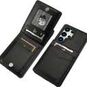 KIHUWEY for Samsung Galaxy S25 Ultra Case Wallet with Credit Card Holder, Flip Premium Leather Magnetic Clasp Kickstand Heavy Duty Protective Cover for Samsung Galaxy S25 Ultra 6.9" (Black)